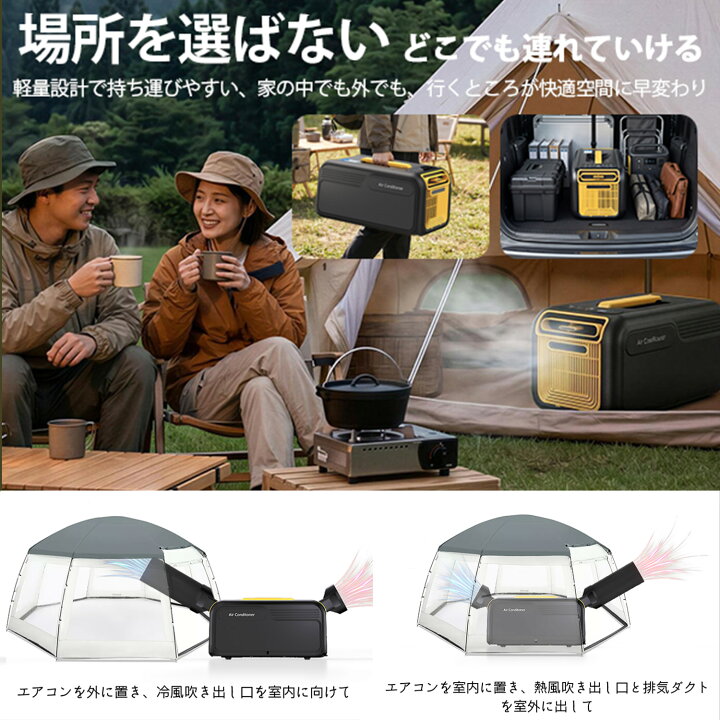 楽天市場】ポータブルエアコン 工事不要 冷房 除湿 移動式クーラー