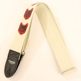 Couch Guitar Strap ニャン・ ニャン・ ニャン White/Red (新品)