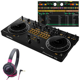 あす楽 Pioneer DJ DDJ-REV1 + ATH-S100BPK ヘッドホンセット 【無償ダウンロード版Serato DJ Lite対応】 (新品)