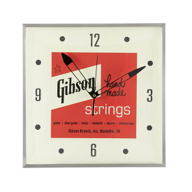 Gibson Vintage Lighted Wall Clock， Handmade Strings [GA-CLK4] (新品)