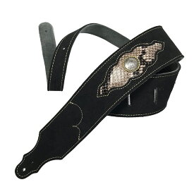 Franklin Sculpted Suede Snake Pattern Guitar Strap [8S1B-BK-SN] (新品)