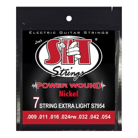 SIT POWER WOUND Electric Guitar Strings 7-string Light S7954 (新品)
