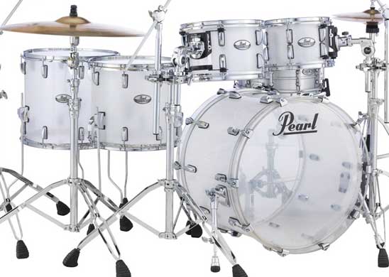 Pearl 《パール》 CRB525FP/C #733 [CRYSTAL BEAT 5 pc Drum Shell Pack / Frost  Acrylic]【受注発注品 / 納期：約5ヶ月】 | Ikebe大阪プレミアム楽天市場店