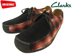 クラークス ナタリー メンズ レッド コンビ スエード シューズ Clarks NATALIE 20355804 RED COMBI SUEDE UK規格