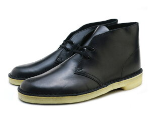 N[NX fU[gu[c Y ubNU[ u[c Clarks DESERT BOOT 26128792 BLACK LEATHER USKi