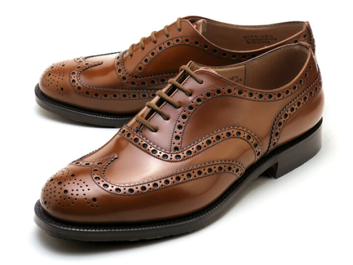 楽天市場 チャーチ バーウッド 靴 サンダルウッド ウィングチップ ポリッシュドバインダーカーフ メンズ Church S Burwood Polished Binder Sandalwood Made In England Premium One