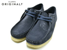 クラークス ワラビー ロー CLARKS WALLABEE UK規格 26154744 インクブルー スエード INKBLUE