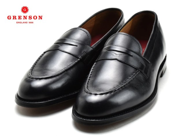 グレンソン GRENSON LLOYD BLACK CALF 110774 ローファー スリッポン 革靴 紳士靴 靴 ブラック 黒 メンズ |  PREMIUM ONE