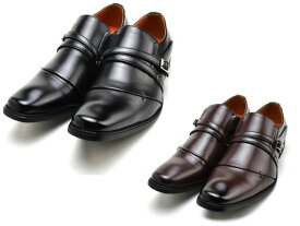 レコバ ビジネスシューズ メンズ 革靴 紳士靴 天然皮革 レザー モンク ストラップ ビジネスカジュアル RECOVA 7312