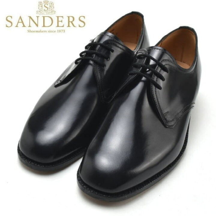 楽天市場】サンダース 靴 プレーントゥ SANDERS 5118B ブラック メンズ 