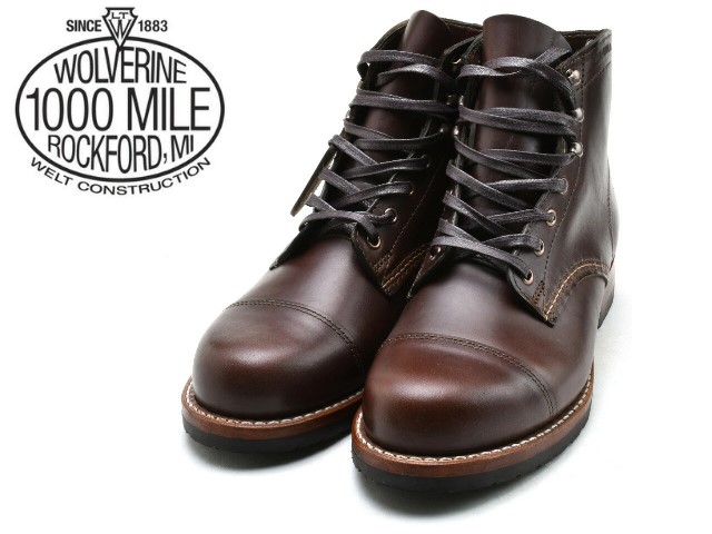 ウルバリン 1000マイルブーツ ウルヴァリン WOLVERINE 1000MILE BOOTS CAPTOE W990075 ブラウン Made  in USAメンズ ブーツ men's boots | PREMIUM ONE