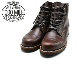 ウルバリン 1000マイルブーツ ウルヴァリン WOLVERINE 1000MILE BOOTS CAPTOE W990075 ブラウン Made in USAメンズ ブーツ men's boots