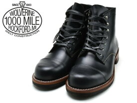 ウルバリン 1000マイルブーツ ウルヴァリン WOLVERINE 1000MILE BOOTS CAPTOE W990076 ブラック Made in USAメンズ ブーツ men's boots