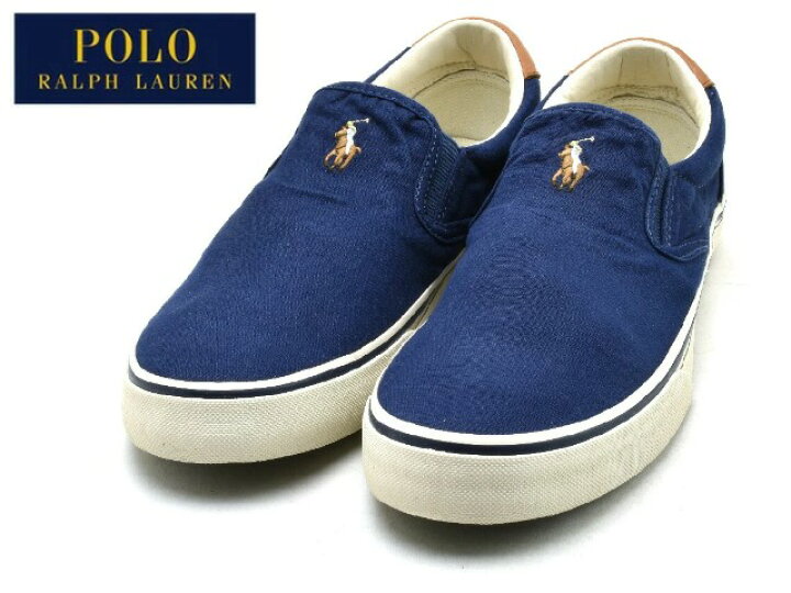 楽天市場 ポロ ラルフローレン Polo Ralph Lauren Thompson Navy ネイビー スニーカー メンズ Sneaker スリッポン Slip On Premium One