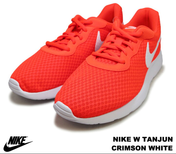 楽天市場 ナイキ ウィメンズ タンジュン クリムゾン ホワイト Nike W Tanjun 810 Total Crimson White レディース スニーカー Premium One