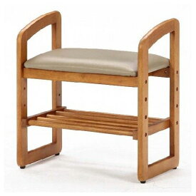 サポートチェア 椅子 いす スツール 木製 玄関 ベンチ 高さ調節 腰掛け シューズラック 肘掛け 敬老の日 【組み立て品】