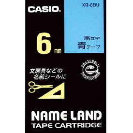 CASIO XR-6BU アオジニクロ ネームランド [テープ (スタンダードタイプ)] メーカー直送