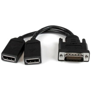StarTech DMSDPDP1 [DMS 59 fADisplayPort P[u1x DMS-59 IX/ 2x fBXvC|[gDP X 20cm] yzszyE㕥ϕszyEkCEzsz