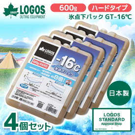 【4個セット】ロゴス 保冷剤 LOGOS 氷点下パックGT-16℃・ハード600g No.81660612 最強 ベスト 熱中症 保冷バッグ アウトドア キャンプ 運動会 BBQ