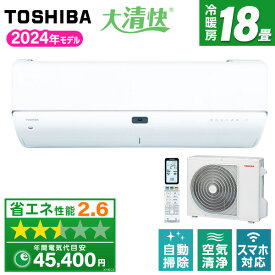 エアコン 18畳 東芝 TOSHIBA 単相200V 2024年モデル RAS-N562DR 冷房 暖房 除湿 送風 タイマー 節電 冷房 フィルター 自動掃除 プラズマ空清 見やすいリモコン 省エネ基準達成 暑さ対策 早期準備