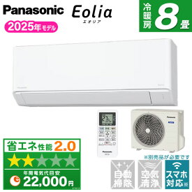 エアコン 8畳 パナソニック PANASONIC CS-255DFL-W [エアコン (主に8畳用)]
