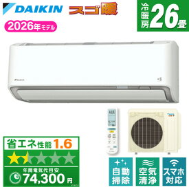 S806ATDP-W DAIKIN ホワイト DXシリーズ [エアコン (主に26畳用・単相200V)]