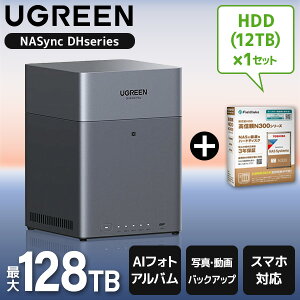 UGREEN DH4300plus NASync NAS 4�x�C + ���� N300A12-HDWG51CUZSVA 3.5�C���`����HDD 12TB 7200rpm SATA 6Gb/s �Z�b�g