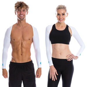 �X�p�[���X SParms Shoulder Wrap White XS�T�C�Y �A�[���X���[�u ���܂� �z���C�g �⊴ ���O���J�b�g �}���\�� �T�C�N�����O �s�b�N���{�[��