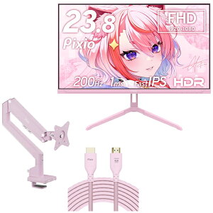 Pixio PX248WAVEK-O pXesN 23.8C` Q[~Oj^[ + 3֐߃j^[A[ (1) + HDMI2.1P[u 2m Zbg