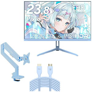 Pixio PX248WAVEB-O pXeu[ 23.8C` Q[~Oj^[ + 3֐߃j^[A[ (1) + HDMI2.1P[u 2m Zbg