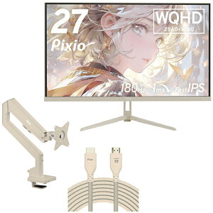 Pixio PX278WAVEBE-PW x[W 27^ Q[~OtfBXvC + j^[VOA[ (3֐ KXXvO) + HDMI2.1P[u 2m Zbg