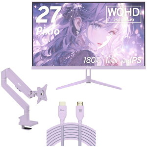 Pixio PX278WAVEPP-PW pXep[v 27^ Q[~OtfBXvC + 3֐߃j^[A[ (1) + HDMI2.1P[u 2m Zbg