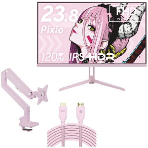 Pixio PX246WAVEK-O sN 23.8^ Q[~Oj^[ + 3֐߃j^[A[ (1) + HDMI2.1P[u 2m Zbg