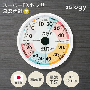 【エントリーでP10倍!24日20:00-27日9:59】 ENP-01WT GDT sology 高精度 アナログ温湿度計