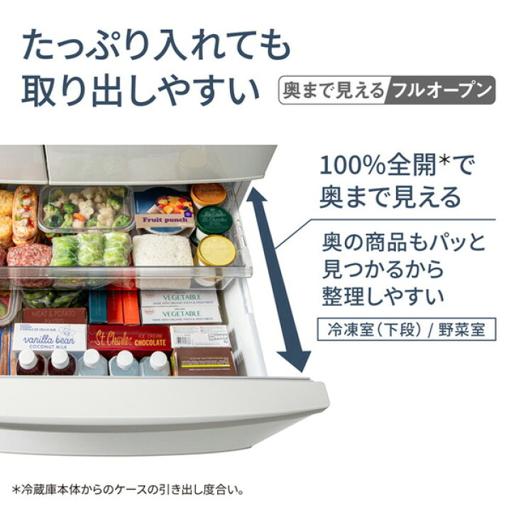 楽天市場】冷蔵庫 451L パナソニック PANASONIC NR-FVF45S2-W 
