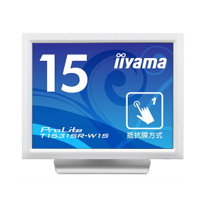 T1531SR-W1S iiyama [�^�b�`�p�l���t���f�B�X�v���C 15�^ / 1024x768 / D-sub�AHDMI�ADisplayPort / �z���C�g / �X�s�[�J�[�F���� / XGA / VA / �h�o�h�H / ��R��]