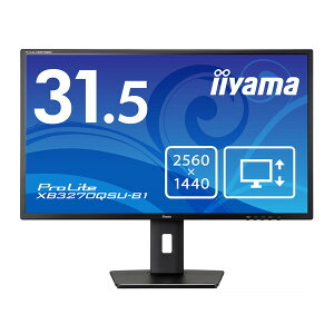 XB3270QSU-B1 iiyama [�t���f�B�X�v���C 31.5�^/2560×1440/HDMI�ADisplayPort/�u���b�N/�X�s�[�J�[�F����/IPS����]