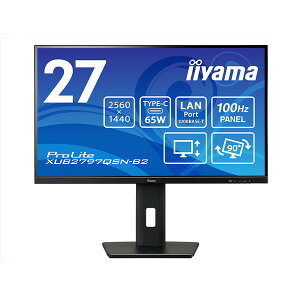 XUB2797QSN-B2 iiyama [�t���f�B�X�v���C 27�^/WQHD 2560×1440/USB Type-C(�f���o�͑Ή�)×1�AHDMI×1�ADisplayPort×1/�u���b�N/�X�s�[�J�[�L/IPS����/���~/��]/LAN�|�[�g�L]