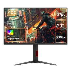 25G4S/11 AOC [�Q�[�~���O�t���f�B�X�v���C 24.5�^/1920×1080/HDMI�ADisplayPort/�u���b�N/�X�s�[�J�[�F�Ȃ�/310Hz]