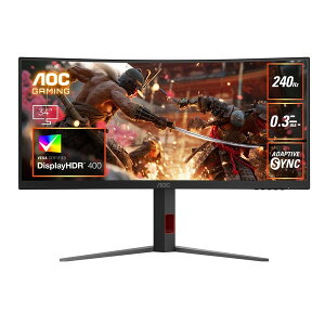 CU34G4Z/11 AOC [�Q�[�~���O�t���f�B�X�v���C 34�^/3440×1440/HDMI�ADisplayPort/�u���b�N/�X�s�[�J�[�F�Ȃ�/240Hz]