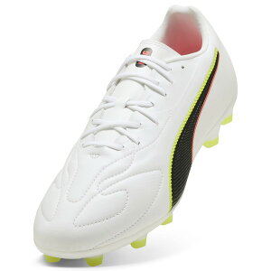 �v�[�} �T�b�J�[�V���[�Y �L���O 20 �}�b�` WIDE HG/AG 26.5cm 108467 01 PUMA PUMA White-Glowing Red-Yellow Alert