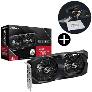 ASRock RX7600 CL 8GO Radeon Challenger 8GB OC �O���t�B�b�N�{�[�h + �I���W�i���}�E�X�p�b�h �Z�b�g
