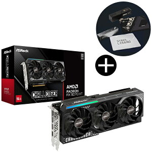 ASRock RX9070XT CL 16G �u���b�N �O���t�B�b�N�{�[�h + �I���W�i���}�E�X�p�b�h �Z�b�g