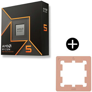 AMD Ryzen 5 9600X W/O Cooler WOF (6C/12T�A3.9GHz�A65W) CPU + DEEPCOOL R-AM5TPG-CUNNAN-G AM5 Thermal Paste Guard �T�[�}���y�[�X�g�K�[�h �Z�b�g