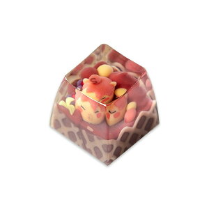 kj-akc-aic-chocolate KEYMOJI ���b�h Animal Ice Cream Artisan Keycap for Cherry MX Switches Chocolate [�L�[�L���b�v]
