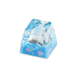 kj-akc-plp-seal KEYMOJI �u���[ Pool Party Artisan Keycap for Cherry MX Switches Boss Seal [�L�[�L���b�v]
