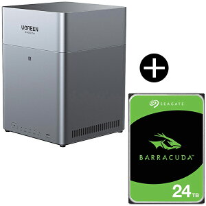UGREEN DH4300plus NASync NAS (4�x�C) + Seagate ST24000DM001 �����X�g���[�WHDD3.5�C���` �Z�b�g