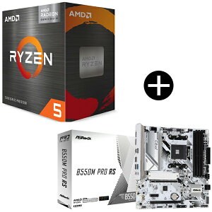 AMD Ryzen 5 5600GT BOX With Wraith Stealth Cooler CPU + ASRock B550M Pro RS �}�U�[�{�[�h �Z�b�g