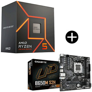 AMD Ryzen 5 7500F CPU + GIGABYTE B650M S2H �}�U�[�{�[�h �Z�b�g