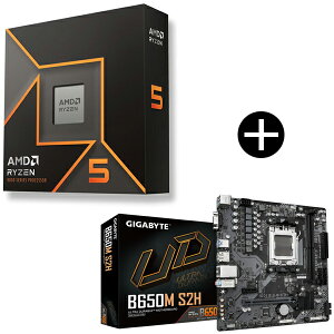 AMD Ryzen 5 9600X W/O Cooler WOF (6C/12T�A3.9GHz�A65W) CPU + GIGABYTE B650M S2H �}�U�[�{�[�h �Z�b�g